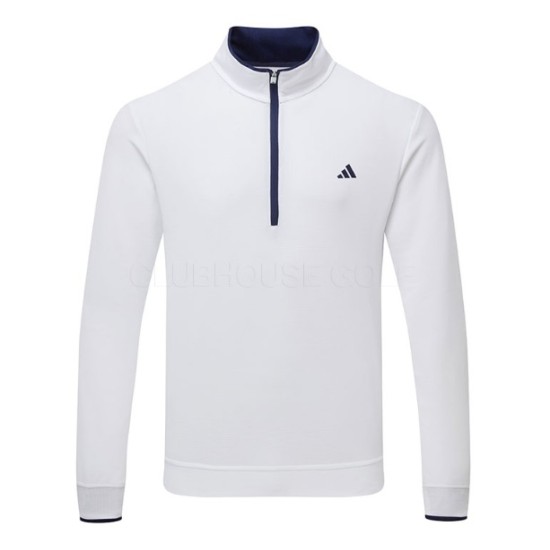 Adidas Lightweight 1/4 Zip Pullover White