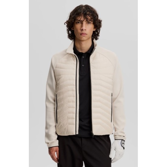 J.Lindeberg Heyden Quilt Hybrid Jacket Mens Moonbeam