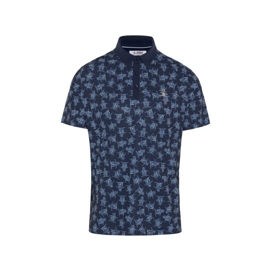 Penguin Men's All Over 60's Floral Pete Print Polo